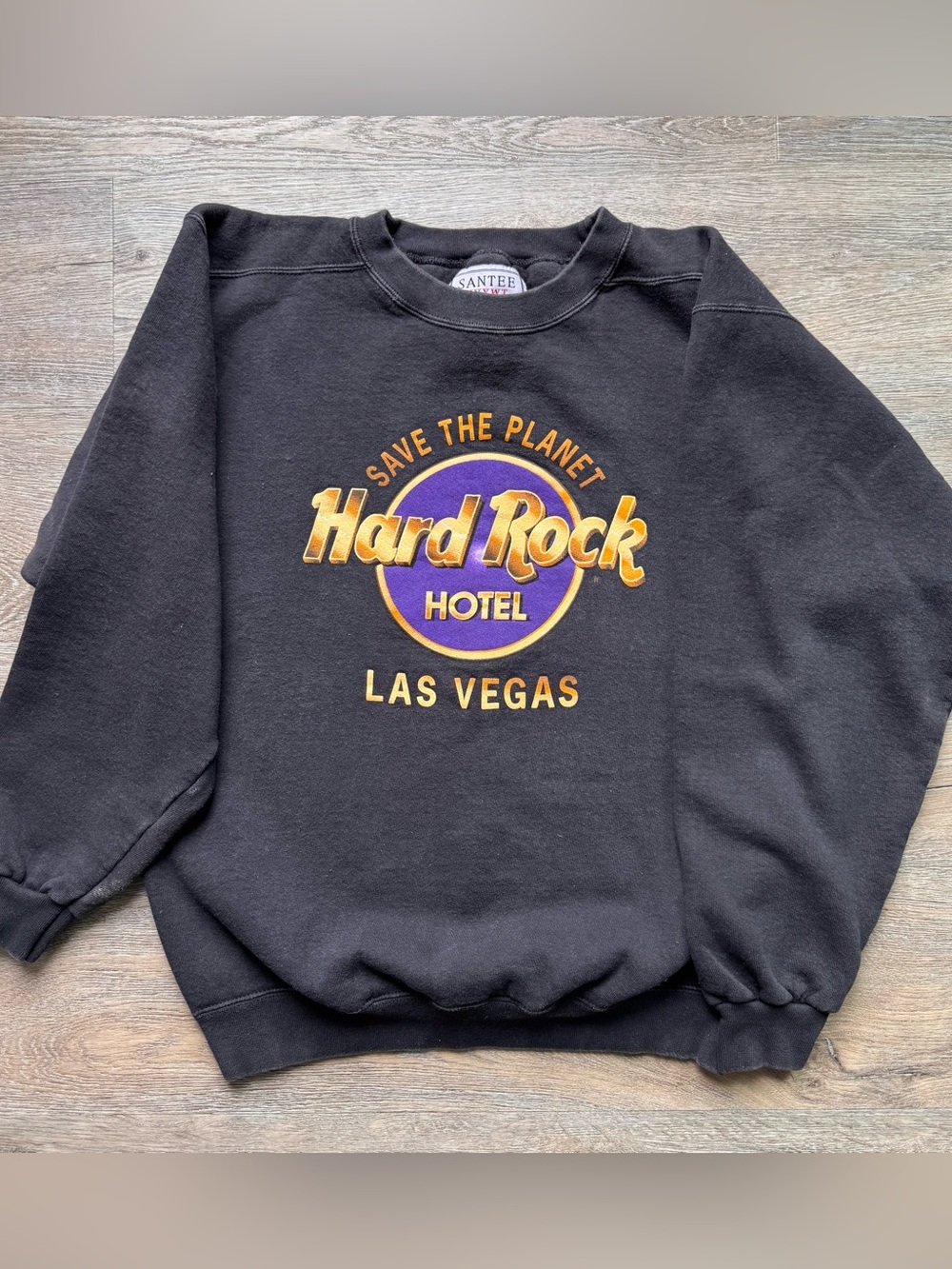Vintage Hard Rock Hotel Las Vegas Black Crewneck Sweatshirt Medium